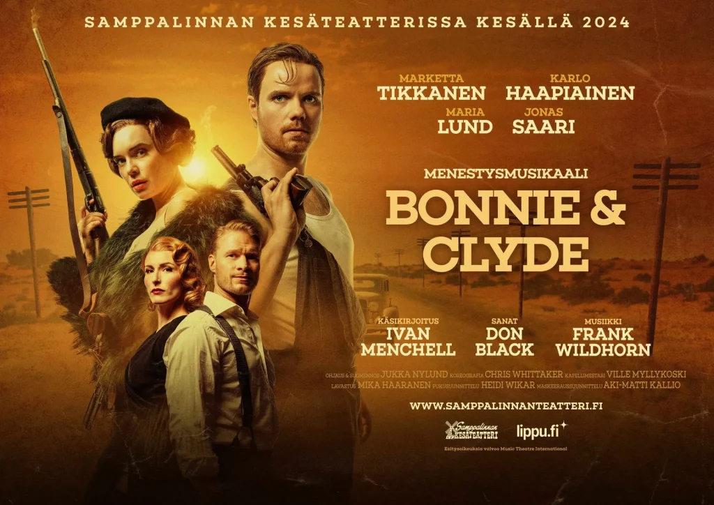 Bonnie & Clyde Samppalinnan kesäteatterissa